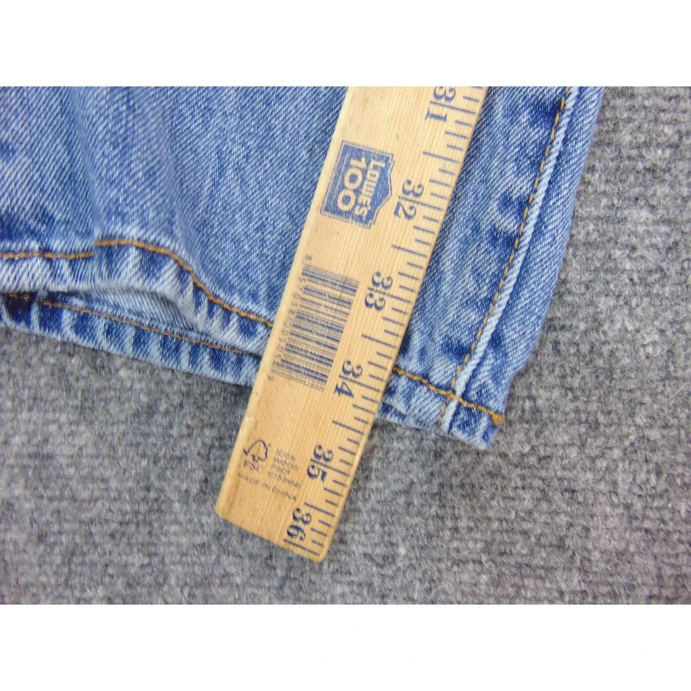 Levi's 501 Jeans Mens 34x36 Original Straight Blue Solid Button Fly Americana